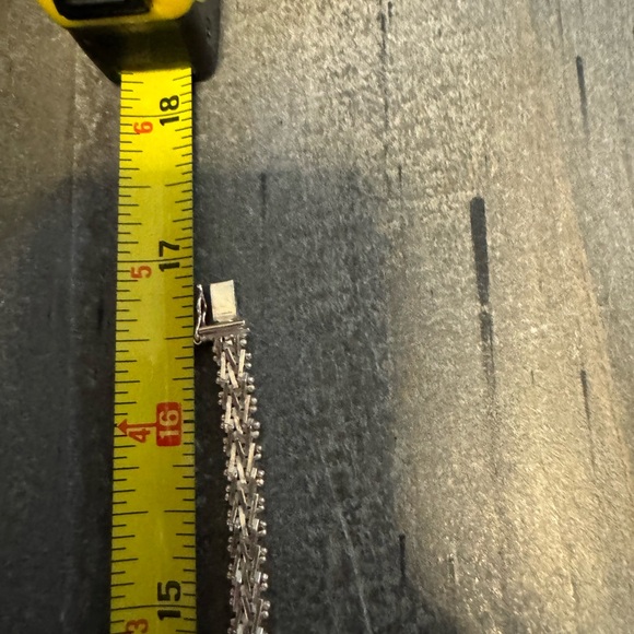 Estate Sterling Silver Rivet Diamond Cut Mesh Necklace 17” ~30.19g - Picture 7 of 8